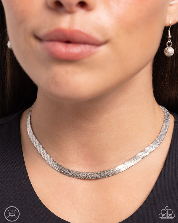 Simply Scintillating Silver ✧ Choker Necklace