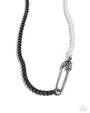 Safety Pin Style Black ✧ Necklace