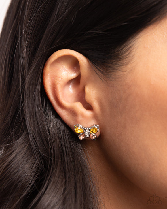 Live to FLIGHT Another Day Yellow ✧ Butterfly Post Earrings