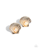 Oyster Opulence Gold ✧ Post Earrings
