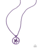 Abstract ASL Purple ✧ Necklace