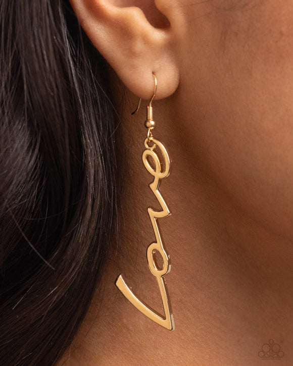 Light-Catching Letters Gold ✧ Earrings