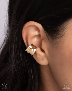 Earrings Ear Cuff,Gold,Warped Wonder Gold ✧ Cuff Earrings