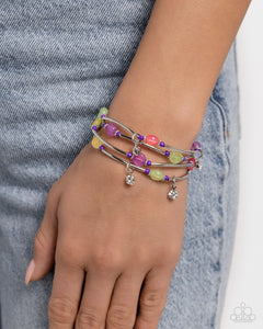 Bracelet Stretchy,Multi-Colored,Purple,Scattered Sheen Purple ✧ Stretch Bracelet