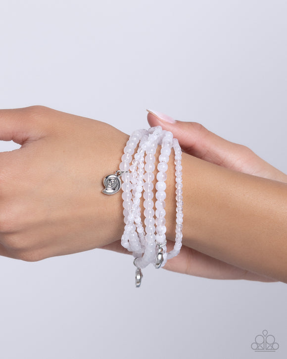 Swirling Shopaholic White ✧ Bracelet