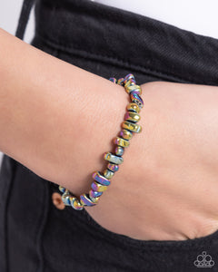 Bracelet Stretchy,Favorite,Multi-Colored,Oil Spill,Charming Caliber Multi ✧ Oil Spill Stretch Bracelet