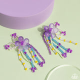 Japanese Blossoms Purple ✧ Seed Bead Post Earrings