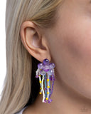 Japanese Blossoms Purple ✧ Seed Bead Post Earrings