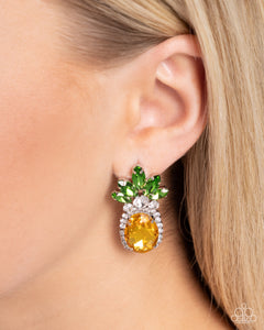 Earrings Post,Favorite,Yellow,Prismatic Pineapple Yellow ✧ Post Earrings