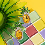 Prismatic Pineapple Yellow ✧ Post Earrings