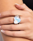 Youthful Yearbook Blue ✧ Opalescent Heart Ring