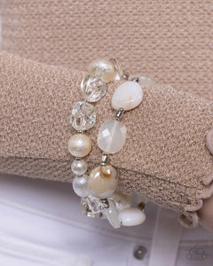 Bracelet Stretchy,White,Everyday Essentials White ✧ Stretch Bracelet