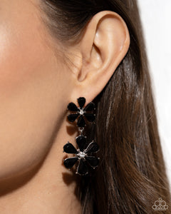 Black,Earrings Post,A Blast of Blossoms Black ✧ Post Earrings