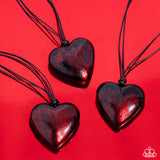 Boyfriend Behavior Red ✧ Metallic Heart Necklace