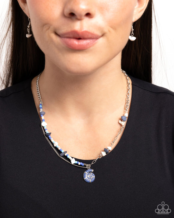 Spiraling Seafloor Blue ✧ Necklace