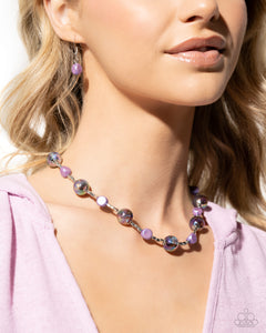 Necklace Short,New,Oil Spill,Purple,Malibu Makeover Purple ✧ Oil Spill Necklace