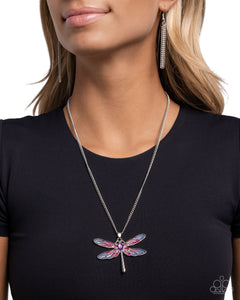 Blue,Dragonfly,Favorite,Necklace Short,Purple,DRAGONFLY to the Sky Purple ✧ Necklace