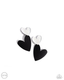 Romantic Occasion Black ✧ Heart Clip-On Earrings