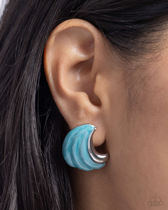 Whimsical Waves Blue ✧ Post Earrings