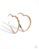 Halftime Hearts Multi ✧ Gold Hoop Earrings