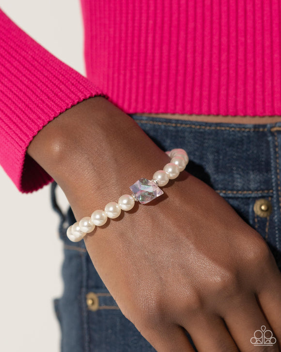 Cubed Charm Purple ✧ Stretch Bracelet