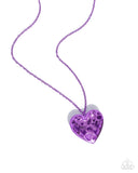 Valentines View Purple ✧ Heart Necklace