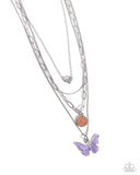 Whimsical Wardrobe Purple ✧ Butterfly & Heart Necklace