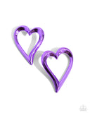 Admirable Acclaim Purple ✧ Heart Post Earrings