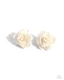 Tulle Twist White ✧ Post Earrings