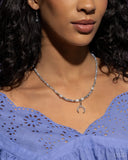 Trendy Trenchant Silver ✧ Moon Necklace