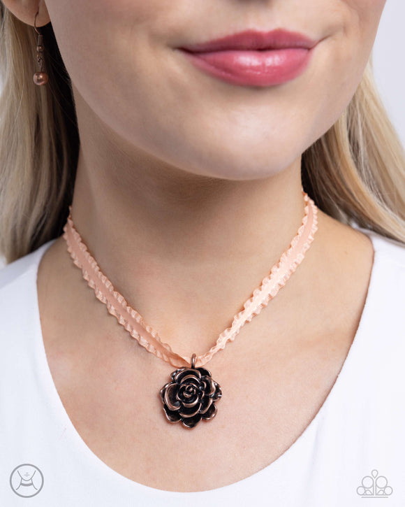 Seize the Spring Copper ✧ Ribbon Choker Necklace