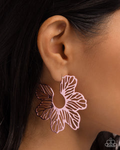 Earrings Hoop,Light Pink,Pink,Floral Fame Pink ✧ Hoop Earrings