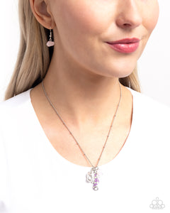 Necklace Short,Purple,White,Seahorse Shimmer Purple ✧ Necklace