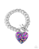 Enamored Elegance Purple ✧ Heart Toggle Bracelet