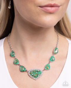 Green,Necklace Short,Discreet Dazzle Green ✧ Necklace