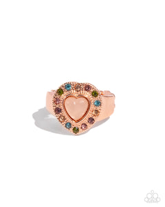 Copper,Hearts,Multi-Colored,Opalescent,Ring Skinny Back,Valentine's Day,Sympathetic Shimmer Copper ✧ Heart Ring