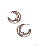 Sympathetic Sweetheart Copper ✧ Heart Hoop Earrings