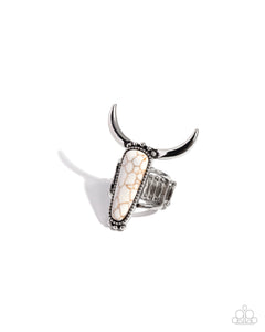 Ring Wide Back,White,Longhorn Luxe White ✧ Ring