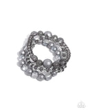 Shattered Stack Silver ✧ Stretch Bracelet