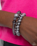 Shattered Stack Silver ✧ Stretch Bracelet