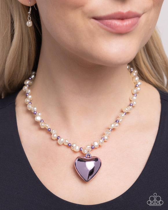 Mermaid Model Purple ✧ Heart Necklace