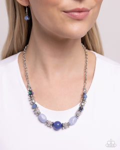 Blue,Necklace Short,Oil Spill,Refined Redux Blue ✧ Oil Spill Necklace