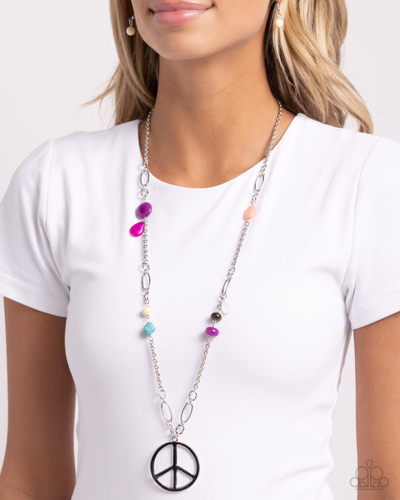 Peaceful Playtime Purple ✧ Tiger's Eye Necklace