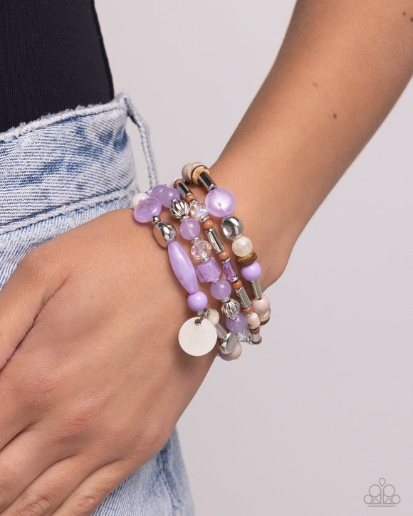 Cloudy Chic Purple ✧ Stretch Bracelet