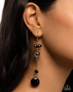 Black,Earrings Fish Hook,Gold,Moon,Stars,Blissful Balance Black ✧ Moon & Star Earrings