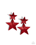 Patriotic Promise Red ✧  Star Post Earrings