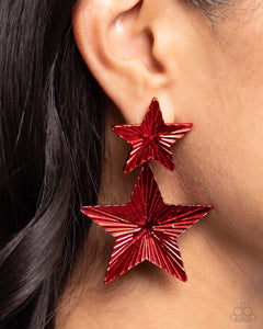 4thofJuly,Earrings Post,Favorite,Red,Stars,Patriotic Promise Red ✧  Star Post Earrings