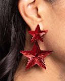 Patriotic Promise Red ✧  Star Post Earrings