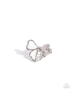 Favorite,Hearts,Ring Skinny Back,White,BOW-stopper White ✧ Heart Ring