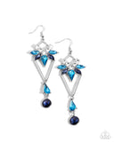 Shoulder-Dusting Shimmer Blue ✧ Earrings